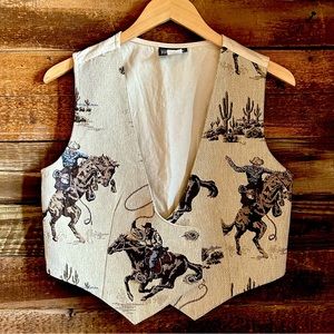 Vintage Western Embroidered Style Vest